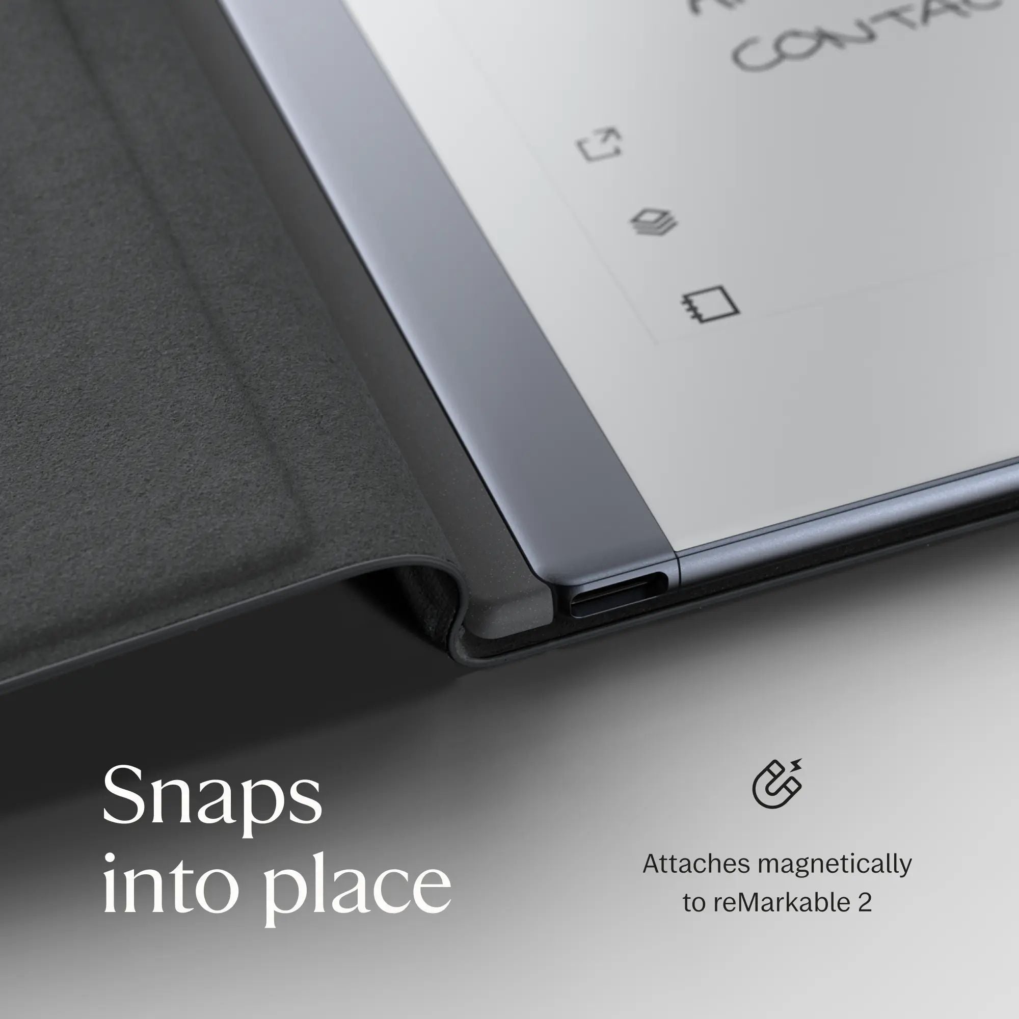 reMarkable 2 - 10.3" Paper Tablet with Marker Plus and Polymer Weave Book Folio - Gray - RM114