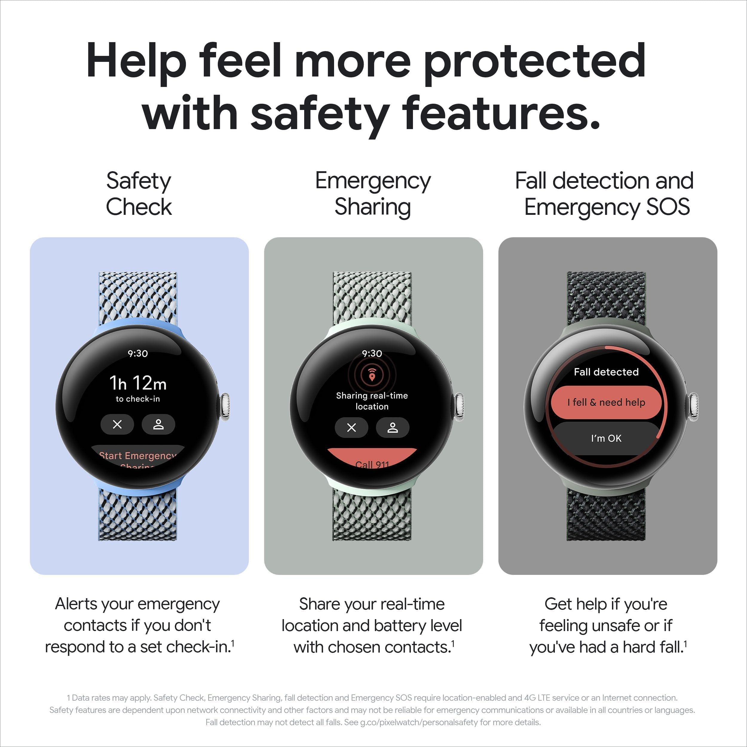 Google - Pixel Watch 2 Polished Silver Smartwatch w/ Bay Active Band LTE -GA05012-US