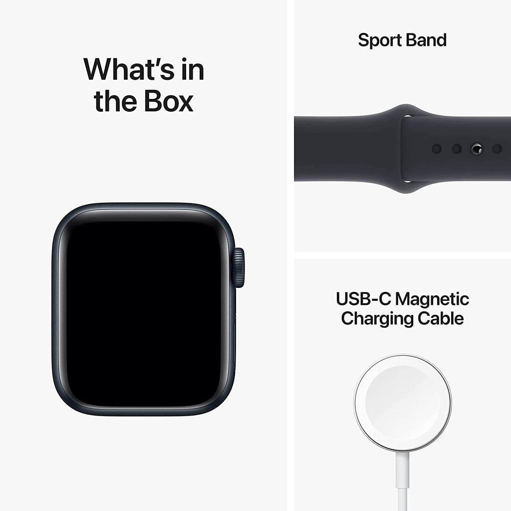 Apple Watch SE 2nd Generation (GPS+Cellular) 40mm Aluminum Case with Midnight Sport Band - S/M