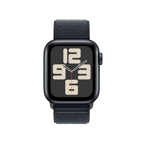 Apple Watch SE 2nd Generation (GPS + Cellular) 40mm Midnight Aluminum Case with Midnight Sport Loop - MRGD3LL/A