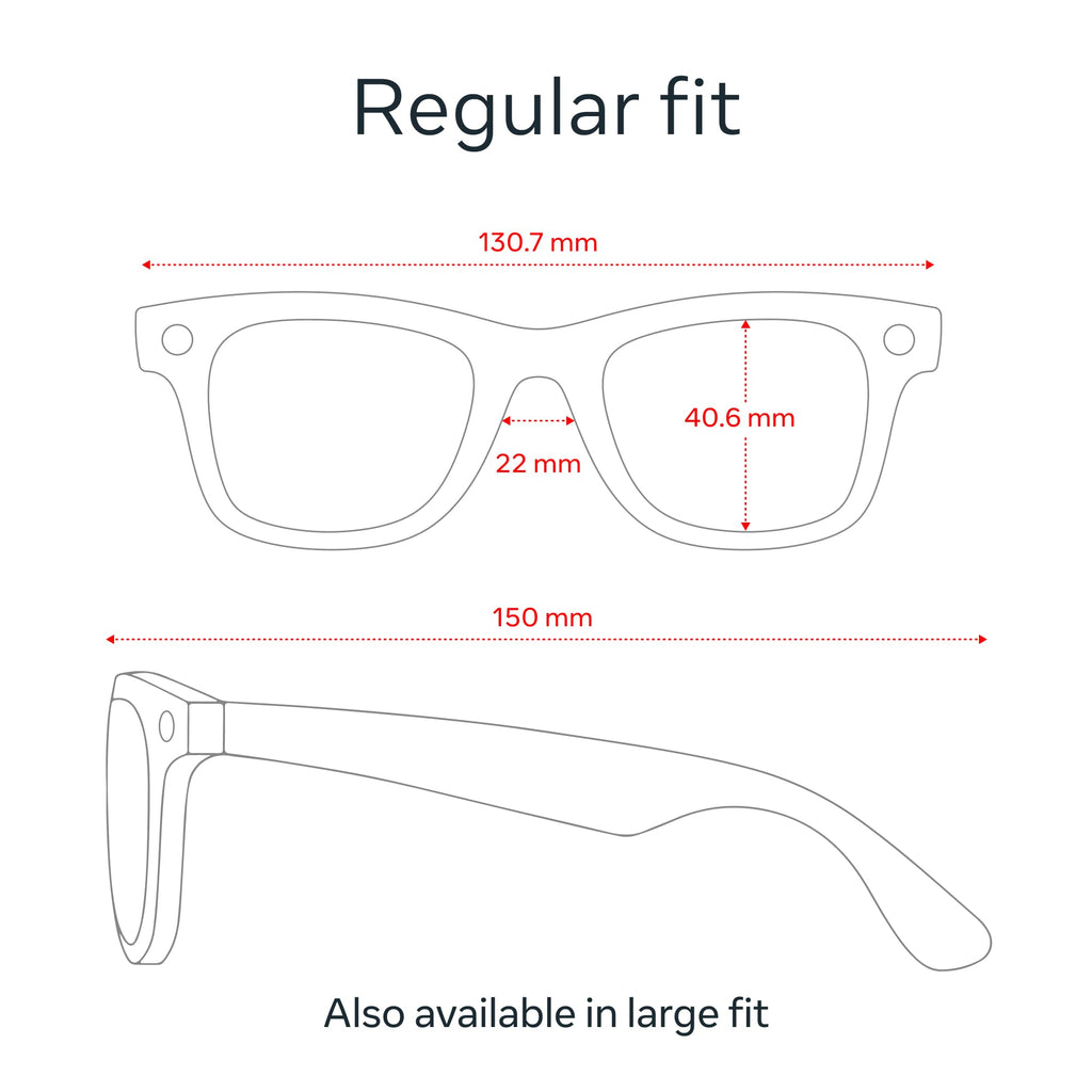 Ray-Ban Meta ? Wayfarer Smart Glasses with Meta AI, Audio, Photo, and Video ? Clear to Green Transitions Lenses ? Matte Black ? 601SM150