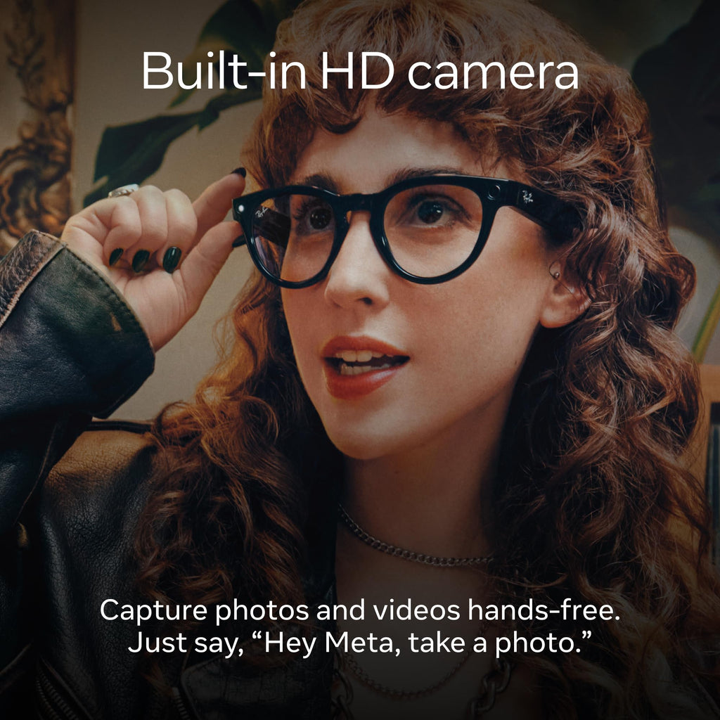Ray-Ban Meta ? Headliner Smart Glasses with Meta AI, Audio, Photo, and Video ? Clear to Sapphire Transitions Lenses ? Shiny Caramel ? 6706MF50