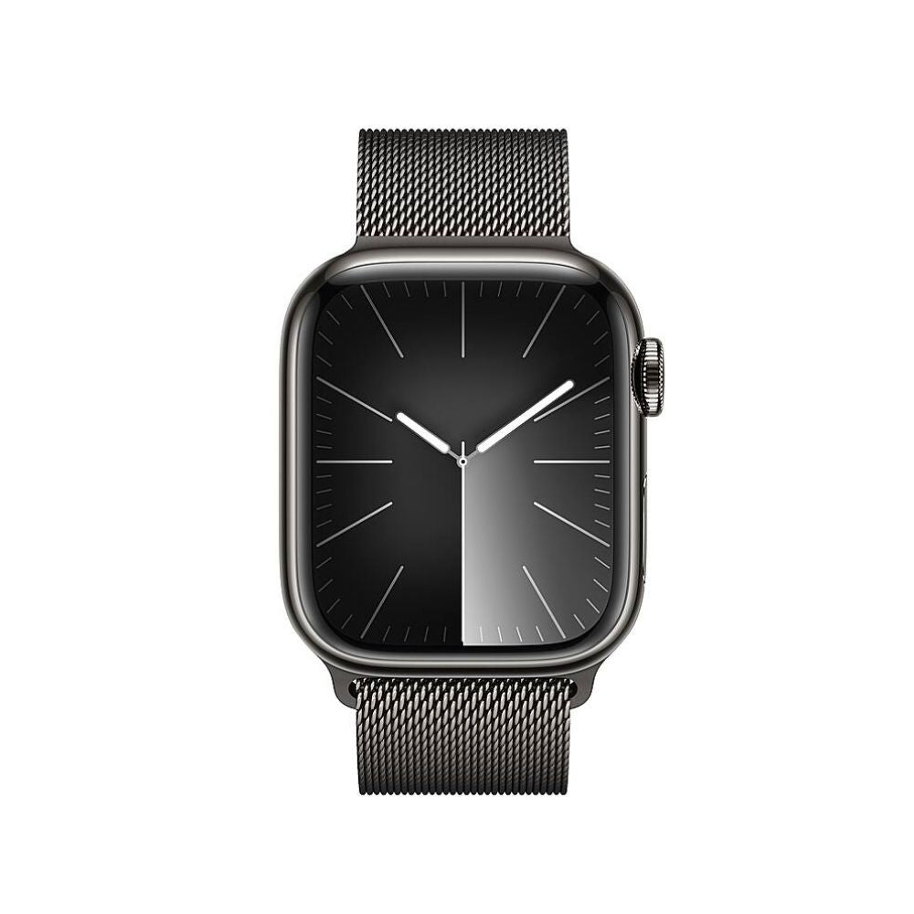Apple Watch Series 9 (GPS + Cellular) 41mm Graphite Stainless Steel Case with Graphite Milanese Loop - MRJA3LL/A