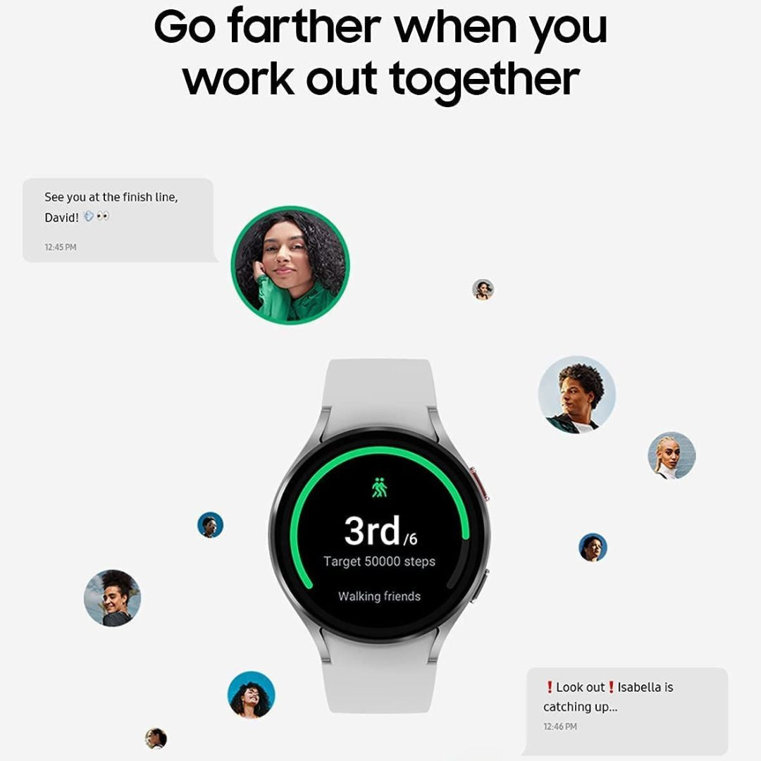 Samsung Galaxy Watch4 Aluminum Smartwatch 44mm BT Silver - SM-R870NZSAXAA