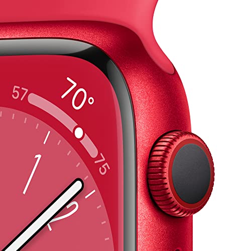 Apple Watch Series 8 GPS+Cel 41MM Alum Case Red Sport Band Red M/L - MNV63LL/A