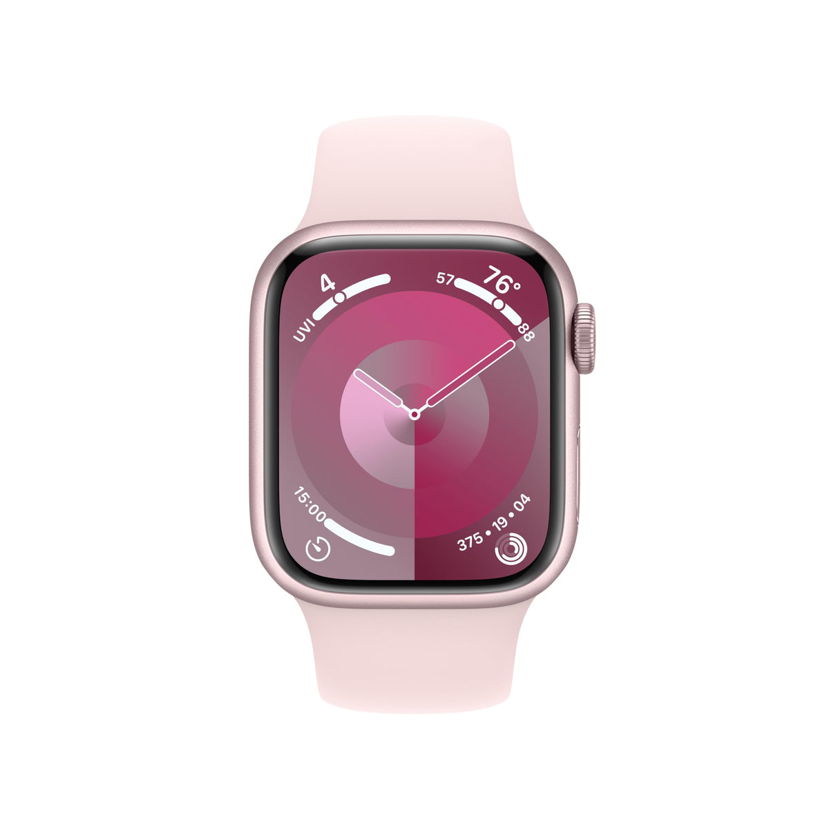 Apple Watch Series 9 (GPS + Cellular) 41mm Aluminum Case with Light Pink Sport Band - M/L - Pink - MRJ03LL/A
