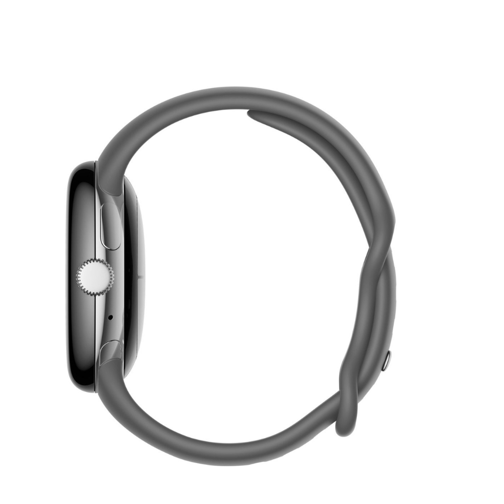 Google Pixel Watch (Wi-Fi) 41mm Silver Stainless Steel w/Charcoal Active Band - GA03305-US