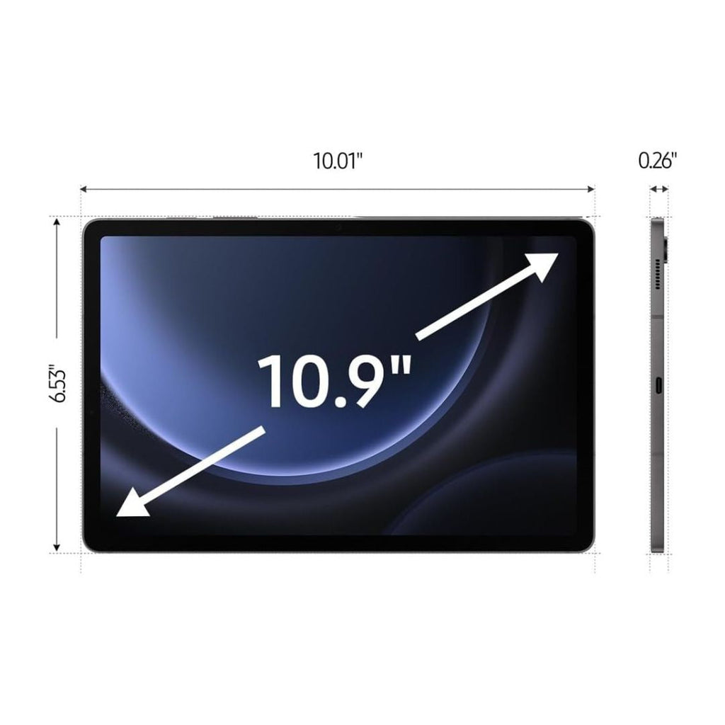 Samsung Galaxy Tab S9 FE 10.9"" - 128 GB - Gray - Verizon with S-Pen - SM-X518UZAAVZW