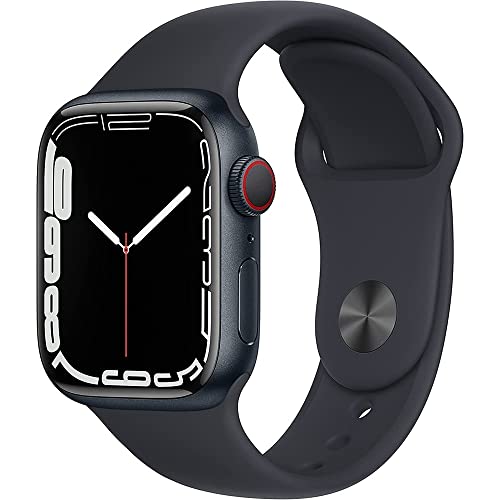 Apple Watch Series 7 (GPS + Cellular) 45mm Aluminum Case with Midnight Sport Band - MKJ73LL/A