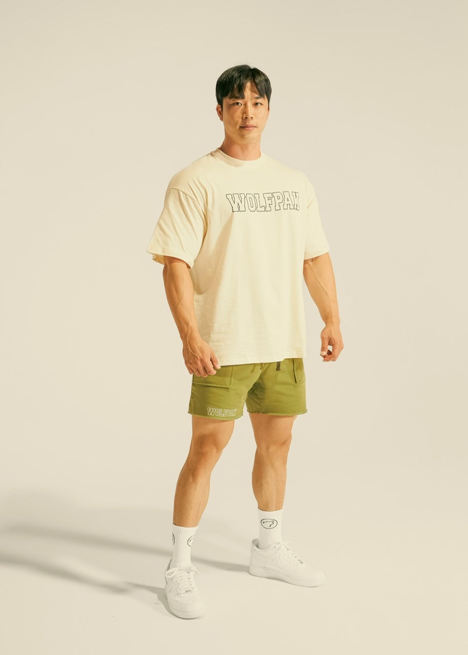 Men's Varsity Tee Cream (SALE)