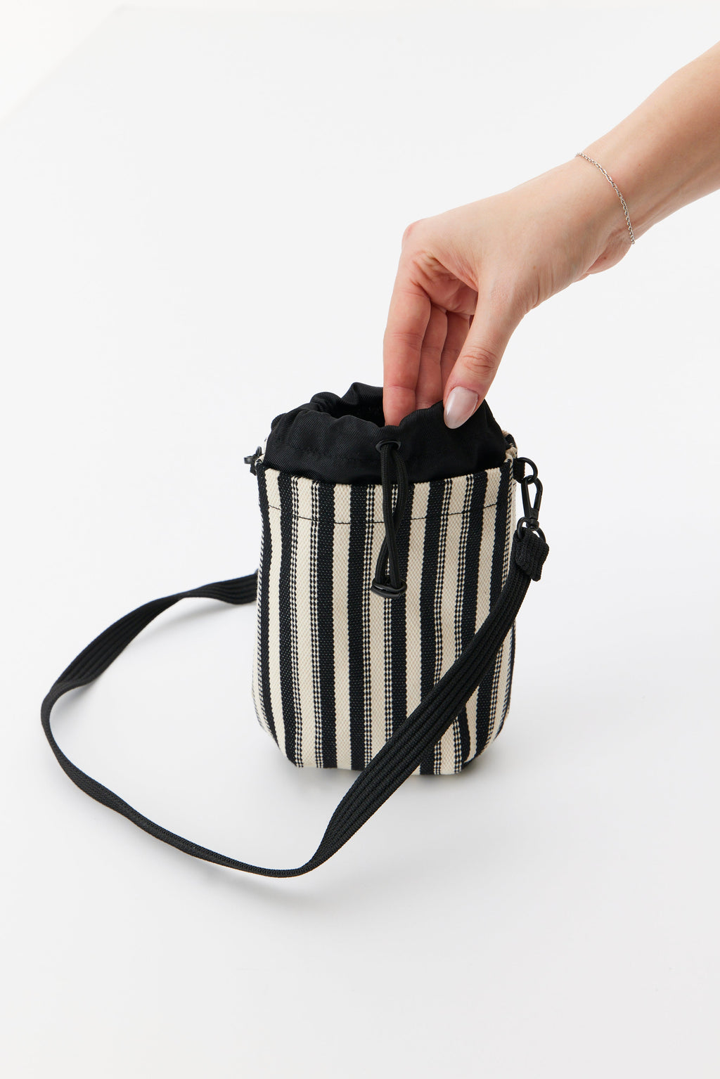 Resale The Water Bottle Crossbody in Black Stripe