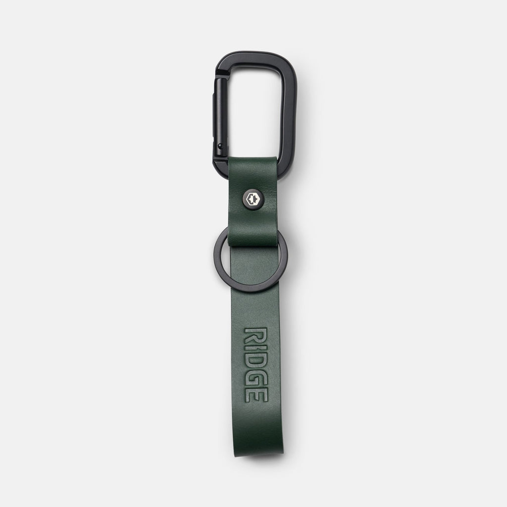 Everyday Keychain - Hunter Green Leather