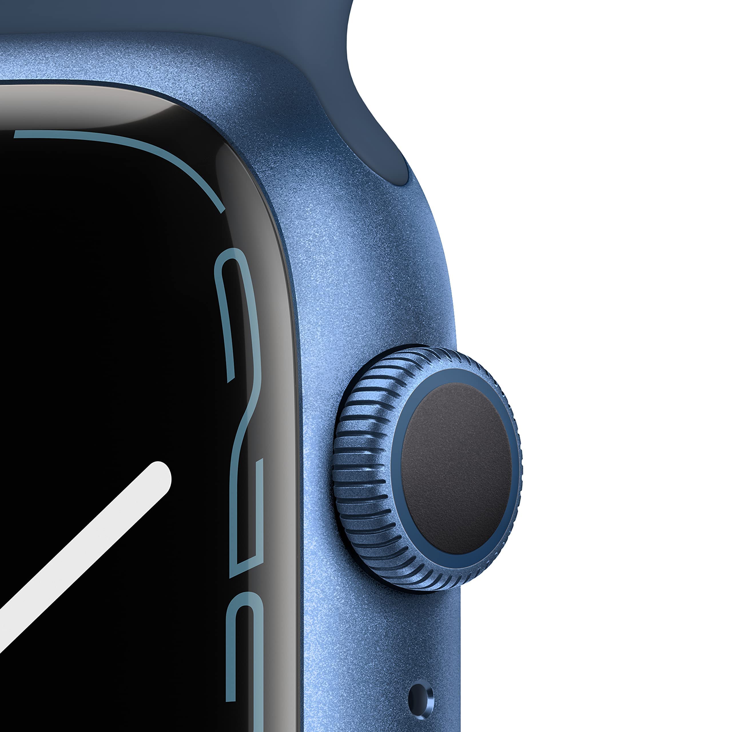 Apple Watch Series 7 (GPS, 45mm) Blue Aluminum Case with Abyss Blue Sport Band - MKN83LL/A