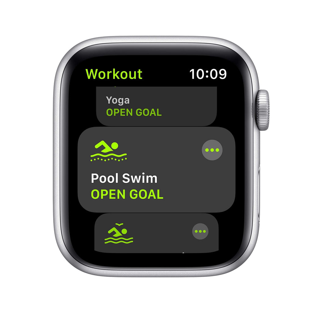 Apple Watch SE (GPS + Cellular) 44mm Silver Aluminum Case with White Sport Band - Silver - (2020) - MYEM2LL/A